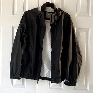 Size M Hyper-Dri Black Hooded Jacket Zipper front 100% Polyurethane